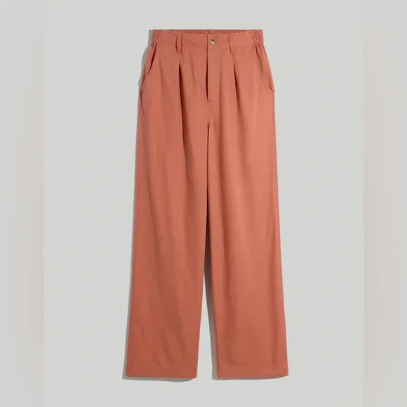 Madewell Neale Straight-Leg Drapeweave Pants 8 rose pink loose casual career - Picture 6 of 14